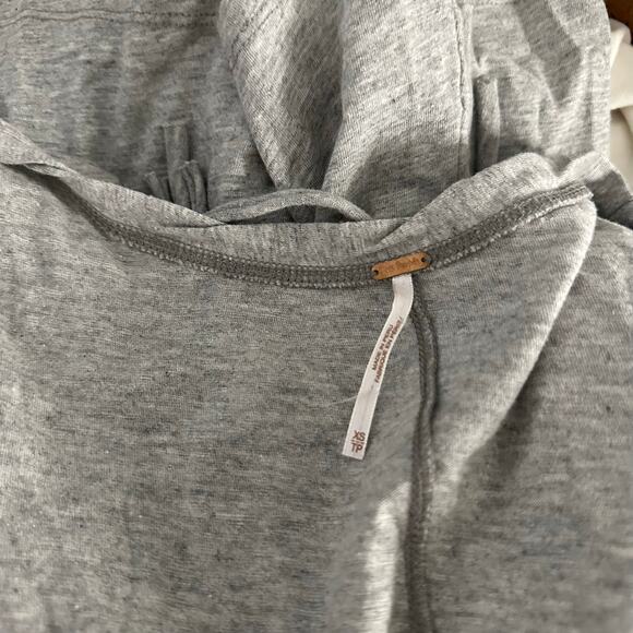 Free People Fantasy Fringe Tee Gray Size XS - Picture 2 of 4
